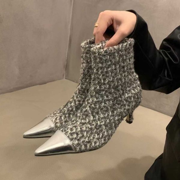 boots women ankle boots pointed toe elegant ladies winter short boots thin mid heels back zipper snow botas pumps size 35-39, Black
boots women ankle boots pointed toe elegant ladies winter short boots thin mid heels back zipper snow botas pumps size 35-39, Black