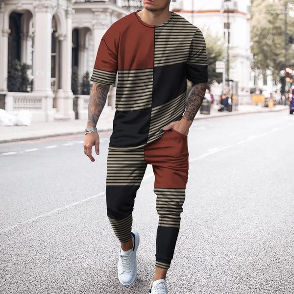 men's tracksuits 3d printing men fashion summer 2 piece long sleeve t-shirt trousers set simple lines outfit daily oversized casual, Gray
men's tracksuits 3d printing men fashion summer 2 piece long sleeve t-shirt trousers set simple lines outfit daily oversized casual, Gray