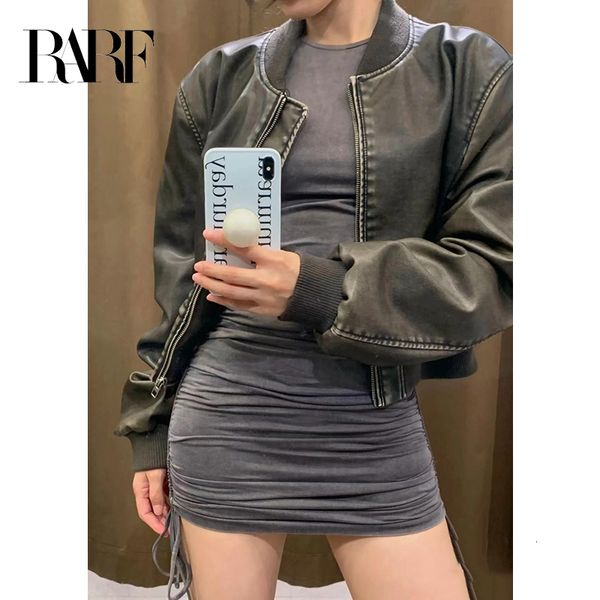 women s jackets rarf 2023 vintage imitation leather bomber jacket coat women s style 230823, Black;brown
women s jackets rarf 2023 vintage imitation leather bomber jacket coat women s style 230823, Black;brown