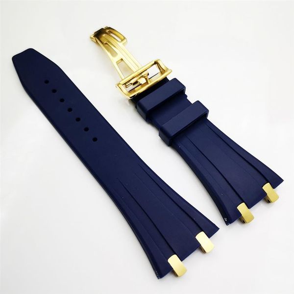 27mm dark blue rubber strap 18mm gold steel strainless folding strap for ap royal oak 15400 15390 39mm 41mm models watch177k, Black;brown
27mm dark blue rubber strap 18mm gold steel strainless folding strap for ap royal oak 15400 15390 39mm 41mm models watch177k, Black;brown