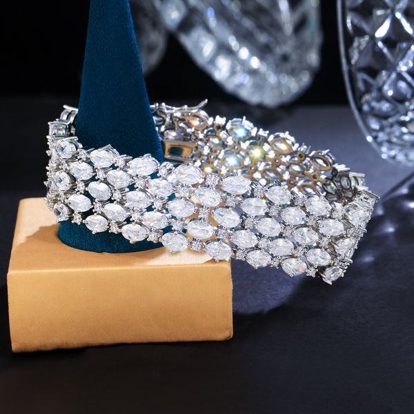 bangle threegraces luxury sparkly cubic zirconia silver color big wide wedding bridal bracelet for women fashion jewelry br297 230824, Black
bangle threegraces luxury sparkly cubic zirconia silver color big wide wedding bridal bracelet for women fashion jewelry br297 230824, Black
