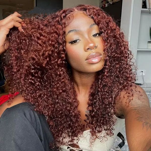 Reddish Brown Water Wave Long Wigs for Women 13x6 Hd Lace Frontal Wigs 250% Deep Curly Wave Human Hair Full Lace Frontal Wigs, Medium brown
Reddish Brown Water Wave Long Wigs for Women 13x6 Hd Lace Frontal Wigs 250% Deep Curly Wave Human Hair Full Lace Frontal Wigs, Medium brown