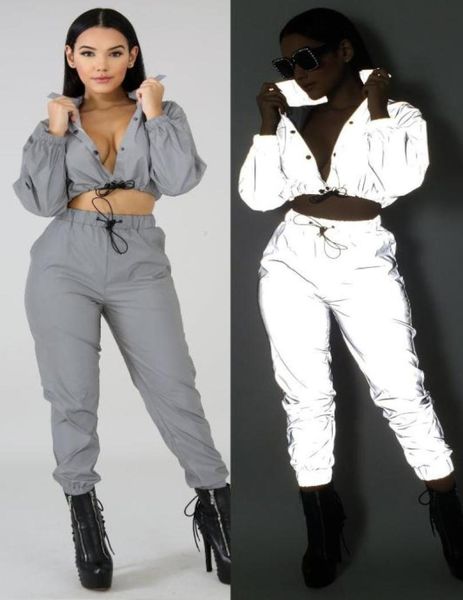 night reflective solid women set casual long sleeve o neck crop with pants tracksuit night club party suit female set7328642, White
night reflective solid women set casual long sleeve o neck crop with pants tracksuit night club party suit female set7328642, White