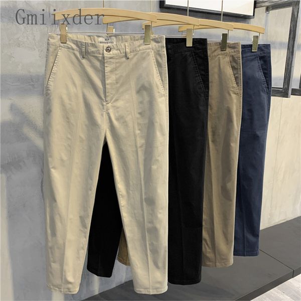 men's pants summer safari cotton cropped pants trendy men's high street solid color casual suit pants korean elegant tapered slim, Black
men's pants summer safari cotton cropped pants trendy men's high street solid color casual suit pants korean elegant tapered slim, Black