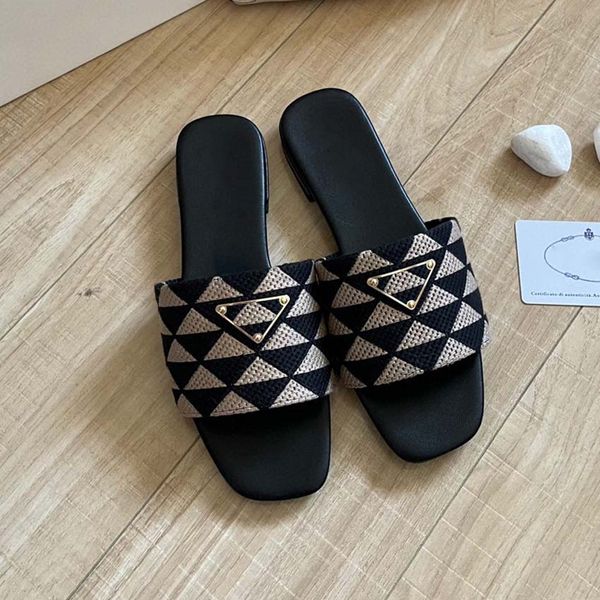 designer slipper brand women's slippers embroidered multi-color flat bottomed beach sandals casual summer leather corner label flat bot, Black
designer slipper brand women's slippers embroidered multi-color flat bottomed beach sandals casual summer leather corner label flat bot, Black
