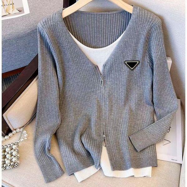 Image of 22SS Women&#039;s Hoodie High Neck Sweatshirt Fashion Plus Size Sweater Embroidered Long Sleeve Casual Sportswear High Quality V-neck Cardigan L-5XL