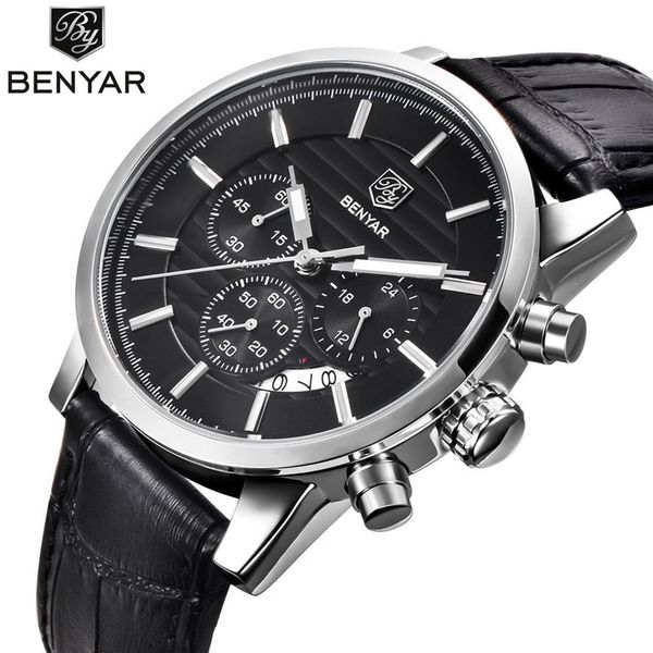 benyar fashion stainless steel chronograph sports mens watches brand luxury quartz business watch clock relogio masculino2637, Slivery;brown
benyar fashion stainless steel chronograph sports mens watches brand luxury quartz business watch clock relogio masculino2637, Slivery;brown