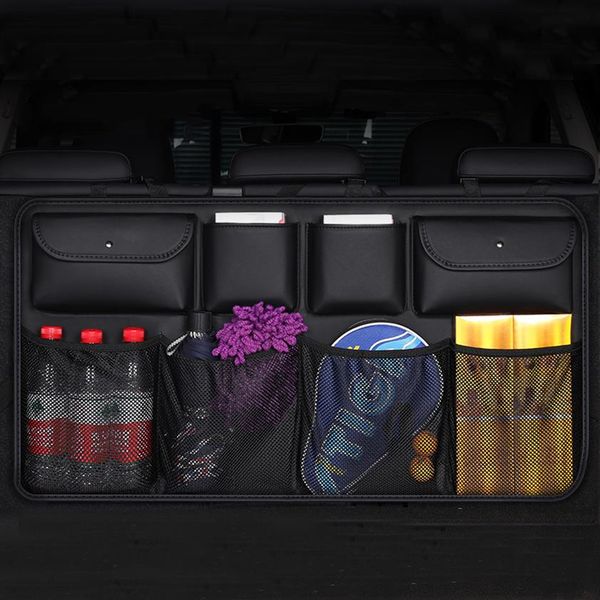 quality leather car rear seat back storage bag multi hanging mesh nets pocket trunk bag organizer auto stowingtidying supplies222a
quality leather car rear seat back storage bag multi hanging mesh nets pocket trunk bag organizer auto stowingtidying supplies222a
