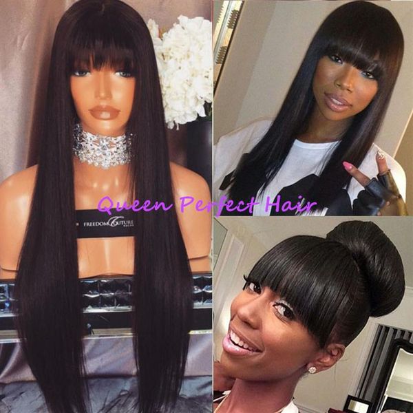 whole natural black long silky straight wigs with baby hair full bangs heat resistant glueless synthetic none lace wigs for bl301t
whole natural black long silky straight wigs with baby hair full bangs heat resistant glueless synthetic none lace wigs for bl301t