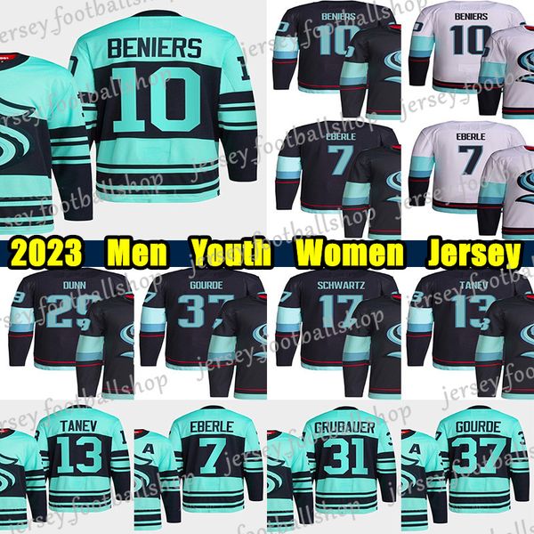#10 matty beniers reverse retro hockey jersey #7 eberle #31 philipp grubauer yanni gourde jaden schwartz jared mccann adam larsson kailer ya, Black;red
#10 matty beniers reverse retro hockey jersey #7 eberle #31 philipp grubauer yanni gourde jaden schwartz jared mccann adam larsson kailer ya, Black;red