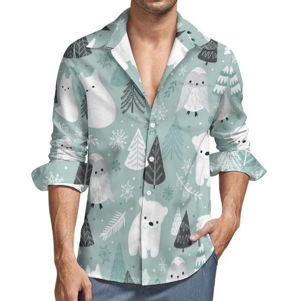 men's casual shirts baby arctic animal shirt polar bear long sleeve design street blouses autumn vintage oversized clothing 230823, White;black
men's casual shirts baby arctic animal shirt polar bear long sleeve design street blouses autumn vintage oversized clothing 230823, White;black
