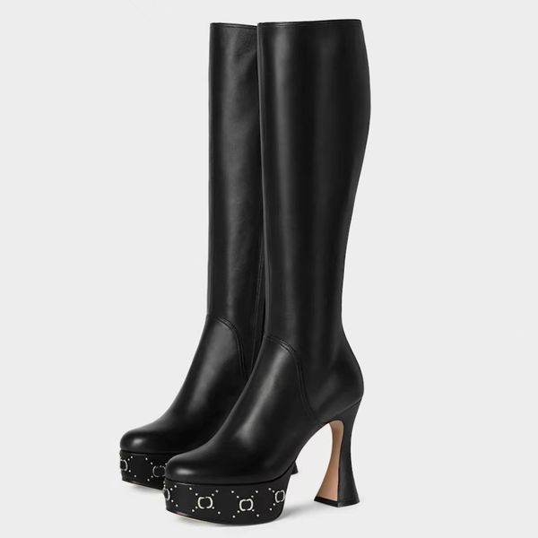 new designer shoes platform boot women's platform boots wlth studs chunky heel knee boots luxury fashion motorcycle knight boots 14cm s, Black
new designer shoes platform boot women's platform boots wlth studs chunky heel knee boots luxury fashion motorcycle knight boots 14cm s, Black