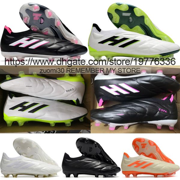 send with bag quality soccer boots copa pure fg laceless limited edition training football cleats mens soft leather comfortable lithe knit s, Black
send with bag quality soccer boots copa pure fg laceless limited edition training football cleats mens soft leather comfortable lithe knit s, Black