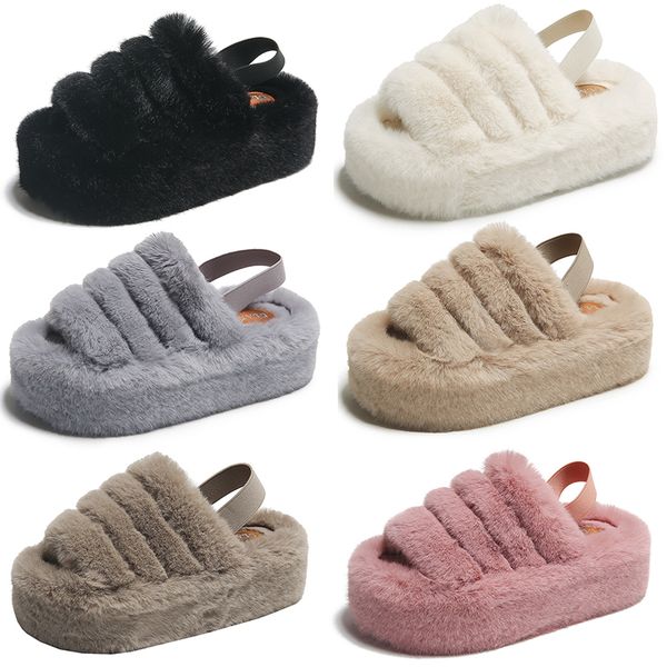 2023 home plush flat platform cotton slippers women white black gray khaki pink elastic band casual color6
2023 home plush flat platform cotton slippers women white black gray khaki pink elastic band casual color6