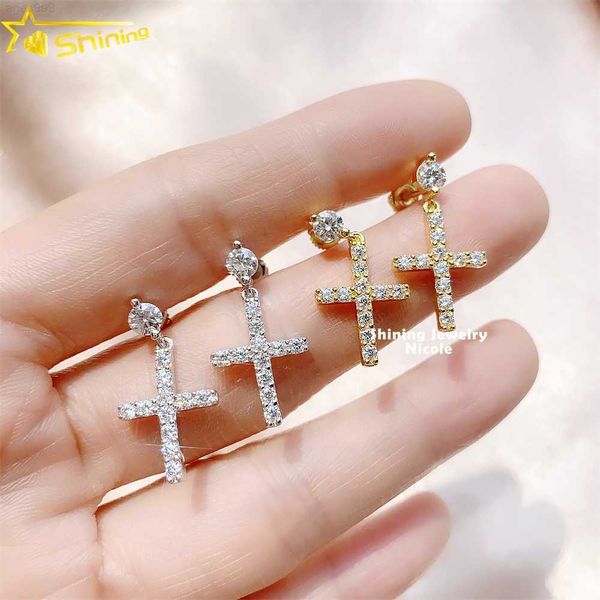 pass diamond tester luxury new hip hop cross earrings 925 sterling silver moissanite earring, Golden
pass diamond tester luxury new hip hop cross earrings 925 sterling silver moissanite earring, Golden