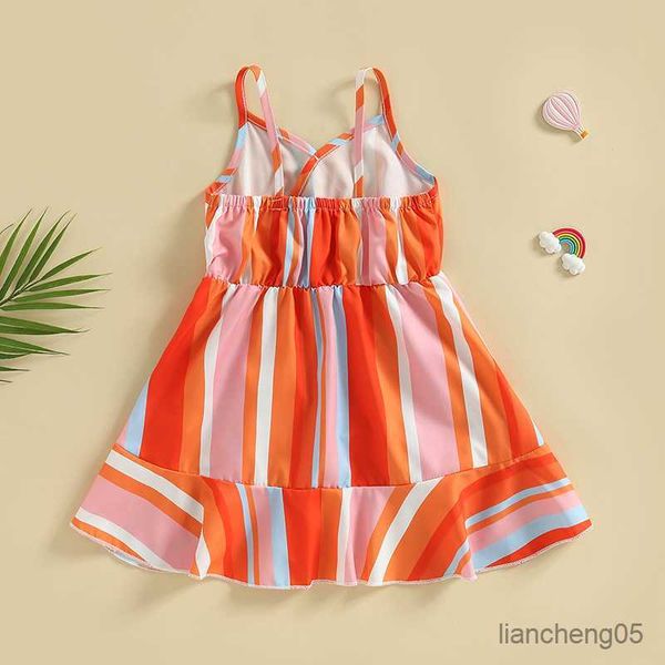 girl's dresses summer children wear girls sleeveless ruffled backless stripe dress casual baby dress baby girls beach dress r230824, Red;yellow
girl's dresses summer children wear girls sleeveless ruffled backless stripe dress casual baby dress baby girls beach dress r230824, Red;yellow
