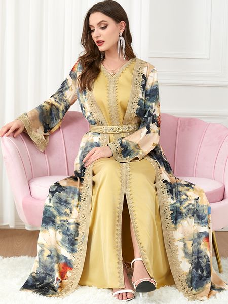ethnic clothing moroccan caftan woman jalabiya abaya muslim dubai ladies luxury belt embroidery kaftans 2 piece suit islamic long dresses 23, Red
ethnic clothing moroccan caftan woman jalabiya abaya muslim dubai ladies luxury belt embroidery kaftans 2 piece suit islamic long dresses 23, Red
