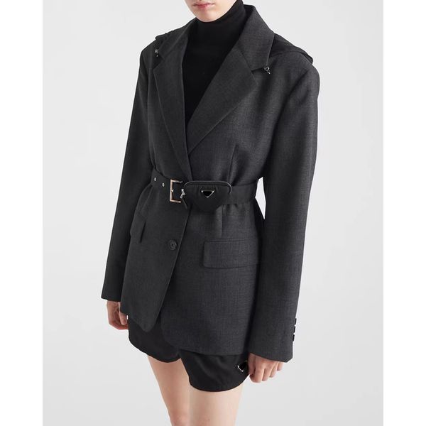 8.24 fashion hooded drawstring belt small bag decoration single breasted casual blazer women, White;black
8.24 fashion hooded drawstring belt small bag decoration single breasted casual blazer women, White;black