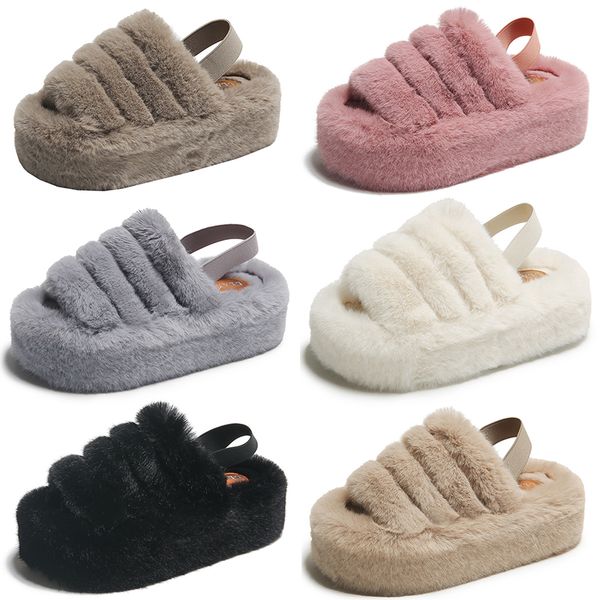 2023 home plush flat platform cotton slippers women pink white black gray khaki beige elastic band casual color6
2023 home plush flat platform cotton slippers women pink white black gray khaki beige elastic band casual color6