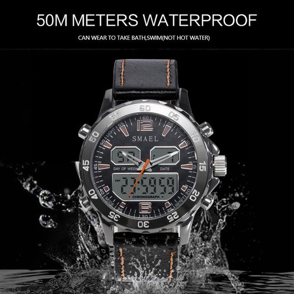 sport watches waterproof genuine dual display quartz wristwatchescool man clock fashion smart digital watch led men 12812497, Slivery;brown
sport watches waterproof genuine dual display quartz wristwatchescool man clock fashion smart digital watch led men 12812497, Slivery;brown