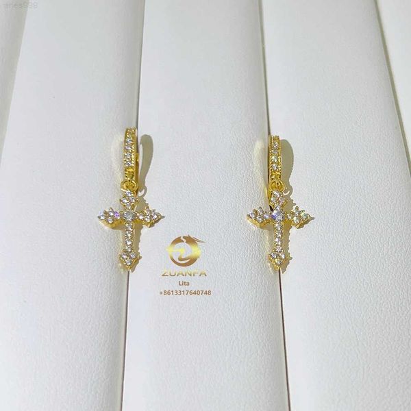 fashion fine jewelry hoop earring mens hip hop 925 sterling silver cross moissanite drop earrings, Golden
fashion fine jewelry hoop earring mens hip hop 925 sterling silver cross moissanite drop earrings, Golden
