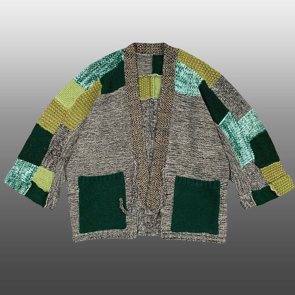 men's sweaters contrast stitching pattern casual knit cardigan sweater japan knitted jacket men vneck clothing 230823, White;black
men's sweaters contrast stitching pattern casual knit cardigan sweater japan knitted jacket men vneck clothing 230823, White;black