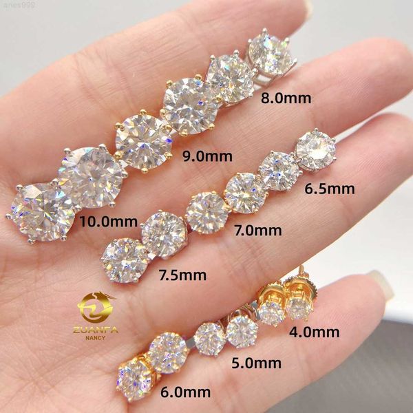 full size 6 prongs popular gold plated screw back 925 earrings studs round cut moissanite d color stud earrings, Golden
full size 6 prongs popular gold plated screw back 925 earrings studs round cut moissanite d color stud earrings, Golden