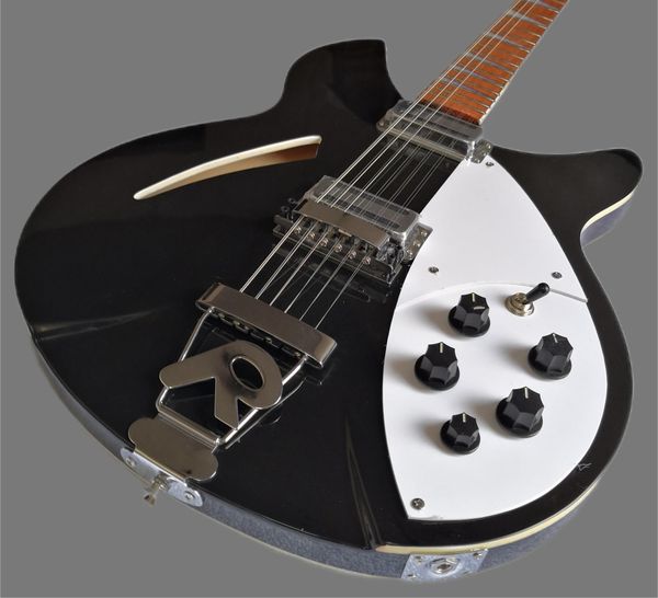 12-string electric guitar, rickon 360 electric guitar, black painted body, built-in triangle fingerboard, ing
12-string electric guitar, rickon 360 electric guitar, black painted body, built-in triangle fingerboard, ing