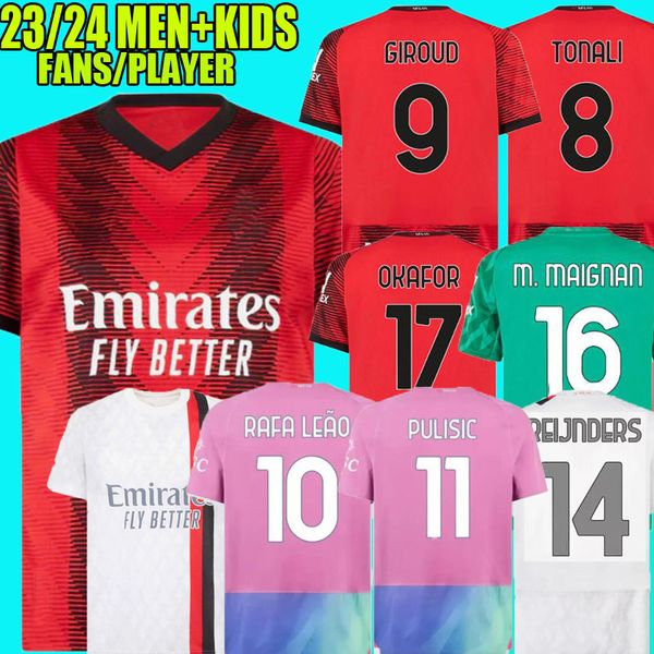 23/24 ac milans giroud soccer jerseys chukwueze 2023 2024 away pulisic theo okafor 4th shirt romagnoli rafa leao s.castillejo reijnders loft, Black;yellow
23/24 ac milans giroud soccer jerseys chukwueze 2023 2024 away pulisic theo okafor 4th shirt romagnoli rafa leao s.castillejo reijnders loft, Black;yellow