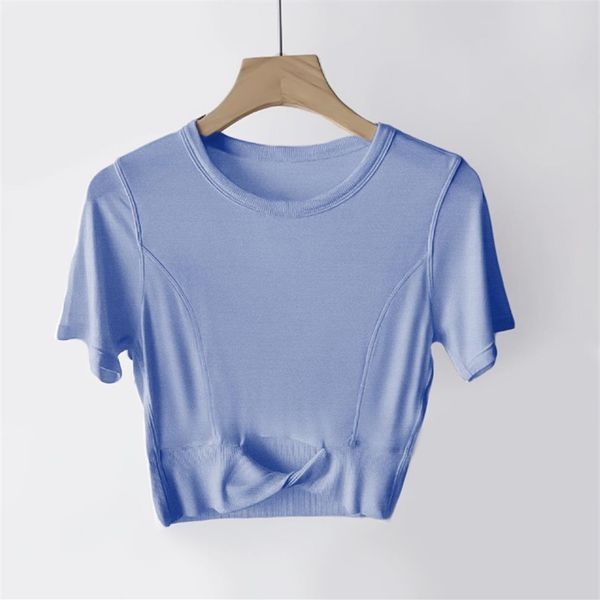 ll women yoga cropped women's modal t-shirt ribbed crop modal short sleeve breathable tight sports jogging288v
ll women yoga cropped women's modal t-shirt ribbed crop modal short sleeve breathable tight sports jogging288v