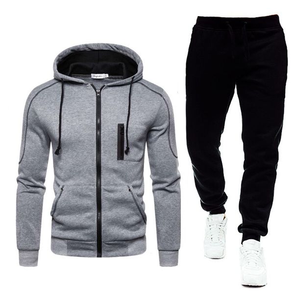 men's tracksuits autumn and winter men's hooded suit casual loose thick zipper sportswear fashion men's and women's hood, Gray
men's tracksuits autumn and winter men's hooded suit casual loose thick zipper sportswear fashion men's and women's hood, Gray