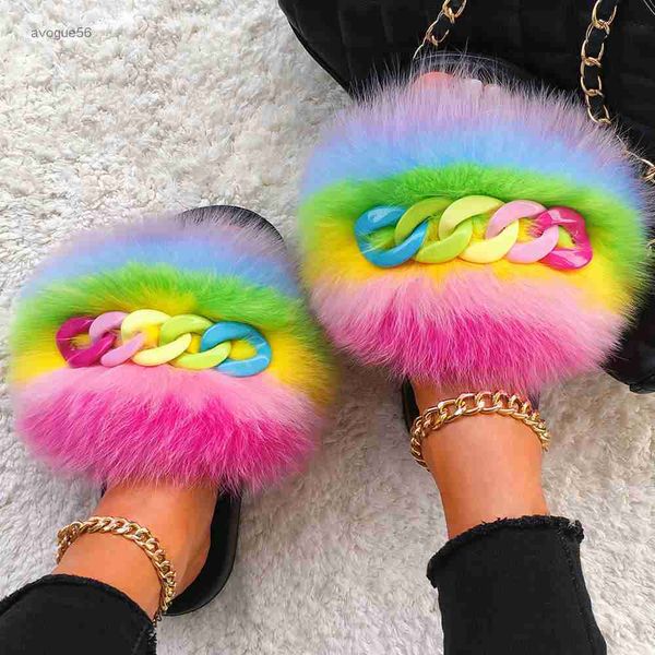 slippers real fox fur slippers fluffy flip flops shiny chain furry fur slides plush house slippers women beach flat sandals summer shoes h09, Black
slippers real fox fur slippers fluffy flip flops shiny chain furry fur slides plush house slippers women beach flat sandals summer shoes h09, Black