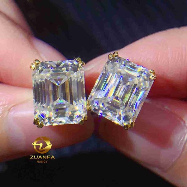 hip hop fashion screw back solitiare vvs moissanite ear studs fancy shape emerald cut silver 925 earrings, Golden
hip hop fashion screw back solitiare vvs moissanite ear studs fancy shape emerald cut silver 925 earrings, Golden