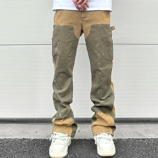 men's jeans splash ink painted washed micro elastic denim logging pants men's patchwork baggy y2k jeans oversized casual cargo tro, Blue
men's jeans splash ink painted washed micro elastic denim logging pants men's patchwork baggy y2k jeans oversized casual cargo tro, Blue