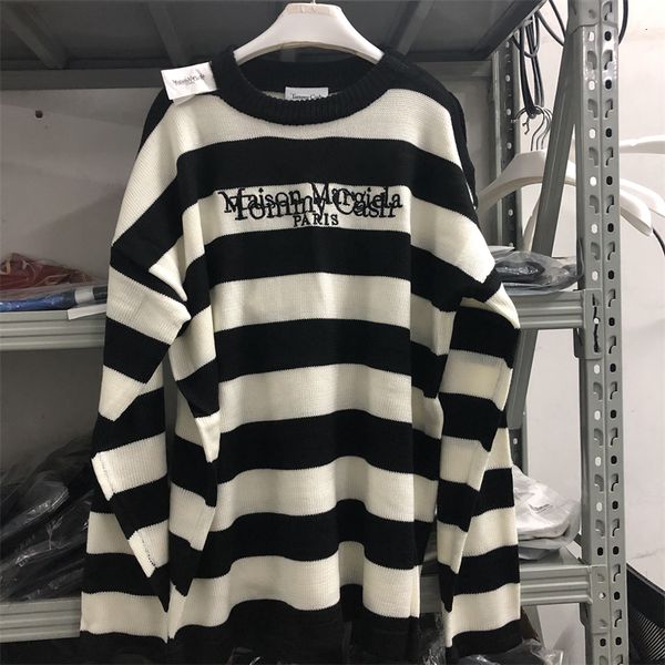 men's sweaters y2k onesize mm6 margiela jacquard embroidery sweater men women stripe sweatshirts gym 230823, White;black
men's sweaters y2k onesize mm6 margiela jacquard embroidery sweater men women stripe sweatshirts gym 230823, White;black