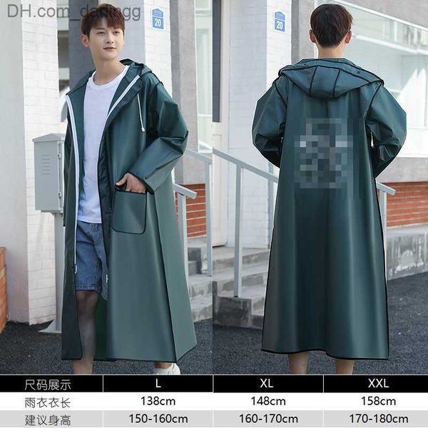 korean fashion longer raincoat removable hat brim loose double placket eva rain jacket rain poncho with gloves couple rainsuit q230824
korean fashion longer raincoat removable hat brim loose double placket eva rain jacket rain poncho with gloves couple rainsuit q230824