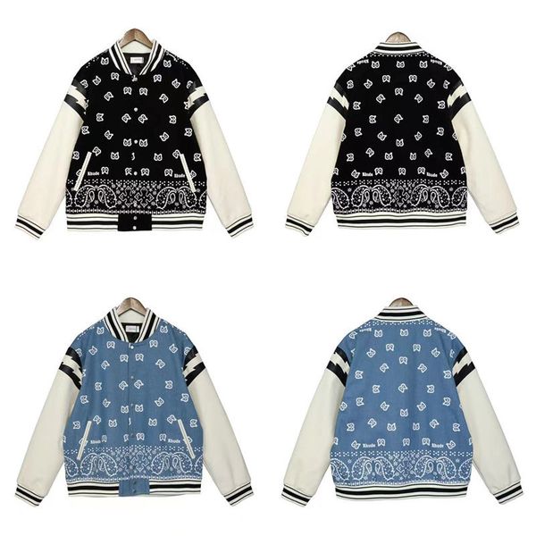 rhude high street cashew blossom jacket lightning sleeve leather sleeve splice baseball jacket men's and women's jacket fashion ja, Black;brown
rhude high street cashew blossom jacket lightning sleeve leather sleeve splice baseball jacket men's and women's jacket fashion ja, Black;brown