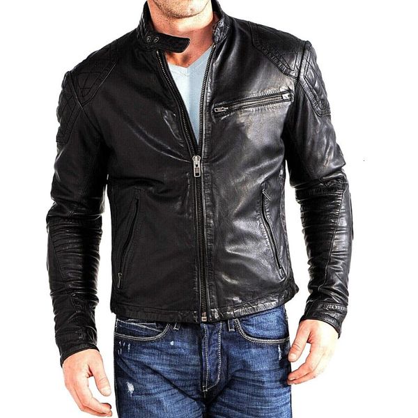 men's jackets black leather jacket soft sheep napa rider style european and american fashion trend 230824, Black;brown
men's jackets black leather jacket soft sheep napa rider style european and american fashion trend 230824, Black;brown