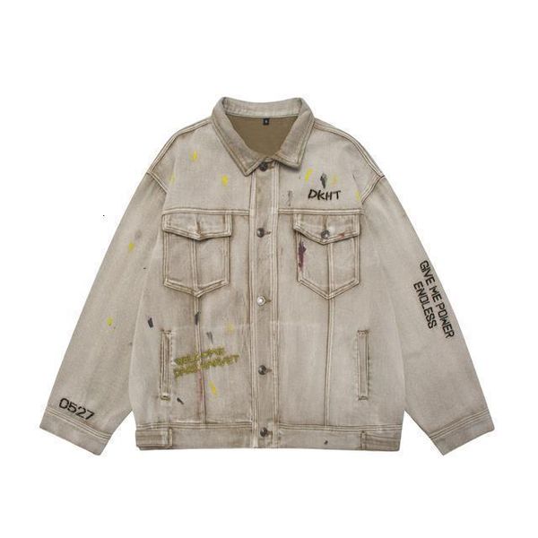 men's jackets european and american washed made old denim embroidered jacket with splashed ink loose for men in spring autumn 230824, Black;brown
men's jackets european and american washed made old denim embroidered jacket with splashed ink loose for men in spring autumn 230824, Black;brown