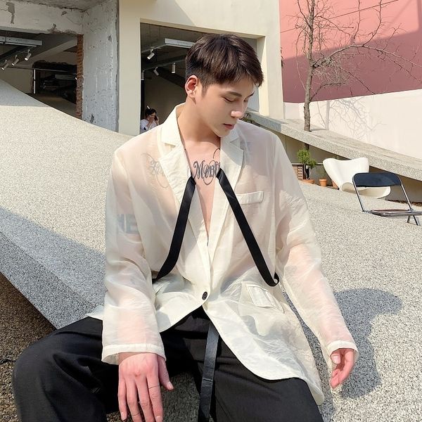 men's suits blazers summer korean style unique sunscreen suit men casual loose thin section for mxl 230823, White;black
men's suits blazers summer korean style unique sunscreen suit men casual loose thin section for mxl 230823, White;black
