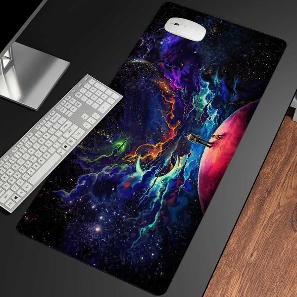 Image of Mouse Pads Wrist Space Mouse Pad Gamer Anti-slip Rubber Gaming Mousepad Keyboard Laptop Computer Speed Mice Mat Oversized Office Pad Mouse Mat R230824