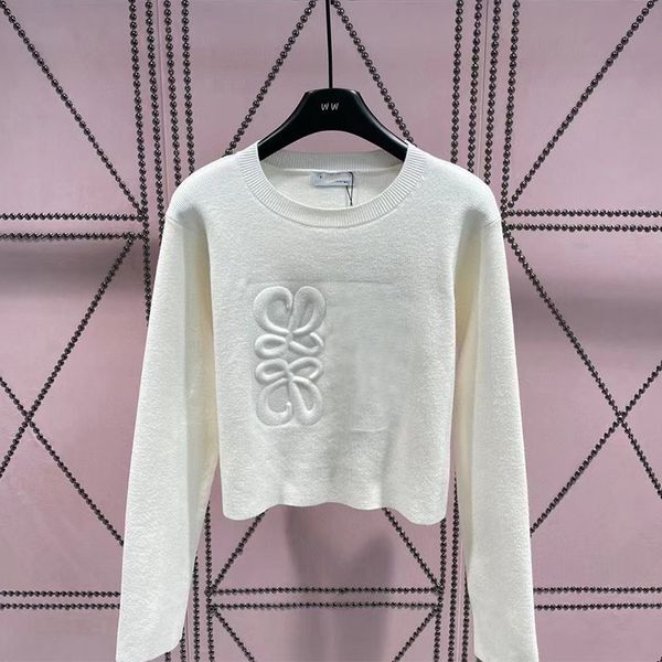 new sweater autumn trendy long-sleeved lowe slim pullover coat designer three-dimensional pattern sweater white thin knitted shirt womens cl
new sweater autumn trendy long-sleeved lowe slim pullover coat designer three-dimensional pattern sweater white thin knitted shirt womens cl
