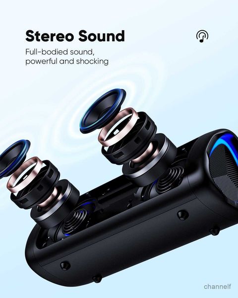Image of Portable Speakers Wisetiger Bluetooth Speaker IPX5 Waterproof Speaker with Sound Up to 24H Pairing Portable Wireless Speaker R230824