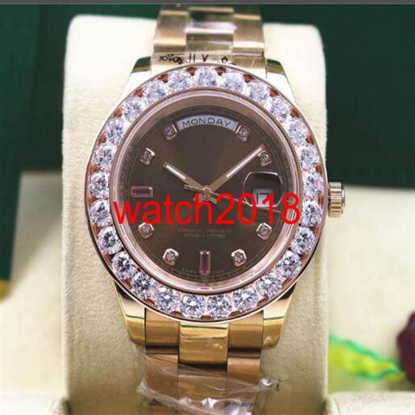 luxury watch day&date 118205 mens everose gold chocolate diamond & ruby 41mm bigger diamonds watchs automatic sapphire luminous me271i, Slivery;brown
luxury watch day&date 118205 mens everose gold chocolate diamond & ruby 41mm bigger diamonds watchs automatic sapphire luminous me271i, Slivery;brown