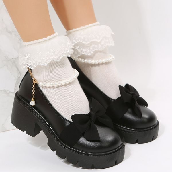 dress shoe's shoes spring round head elevated thick sole mary jane pearl buckle japanese small leather size 43 230823, Black
dress shoe's shoes spring round head elevated thick sole mary jane pearl buckle japanese small leather size 43 230823, Black