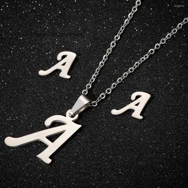 pendant necklaces personality stainless steel 26 letter necklace ear stud set accessories for women men first initials fashion jewelry, Silver
pendant necklaces personality stainless steel 26 letter necklace ear stud set accessories for women men first initials fashion jewelry, Silver