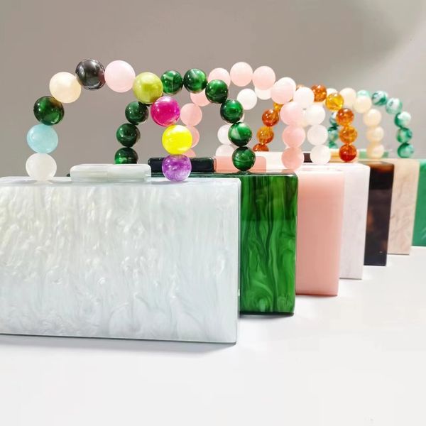evening bags luxury designer handbags wallets solid applegreen acrylic bag beads pearlscent clutch purses for women shoulder 230824
evening bags luxury designer handbags wallets solid applegreen acrylic bag beads pearlscent clutch purses for women shoulder 230824