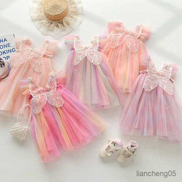 girl's dresses girls wings mesh dress 2023 summer new sweet flying sleeve baby princess dress birthday party vestidos 12m-6t r230831, Red;yellow
girl's dresses girls wings mesh dress 2023 summer new sweet flying sleeve baby princess dress birthday party vestidos 12m-6t r230831, Red;yellow