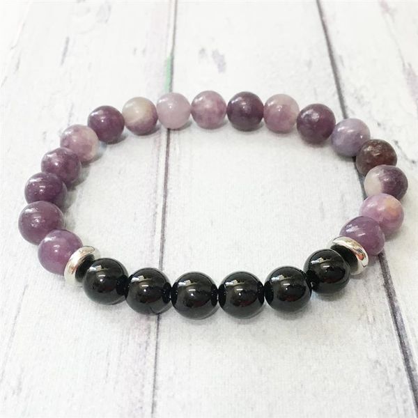 mg0503 new design lepidolite black onyx wrist mala bracelet fashion women's yoga bracelet heart chakra stress relief jewelry3050
mg0503 new design lepidolite black onyx wrist mala bracelet fashion women's yoga bracelet heart chakra stress relief jewelry3050