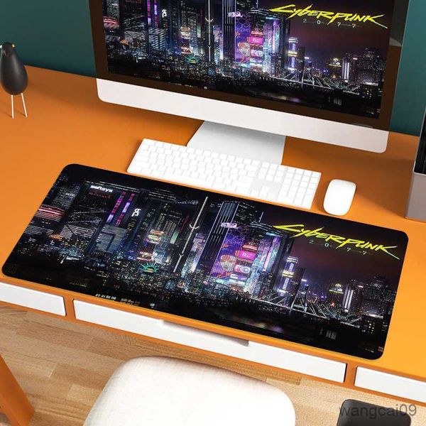 Image of Mouse Pads Wrist Gaming Mouse Pad Apply for CyberPunk Large Mouse Pad Gamer Big Mouse Mat Computer Gaming MousePad Keyboard Desk Mat R230824